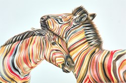 Perfect Pair study by Hayley Goodhead - Original Drawing on Mounted Paper sized 16x10 inches. Available from Whitewall Galleries